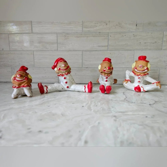 Set of 4 Napcoware Acrobatic  Clowns - Picture 1 of 8